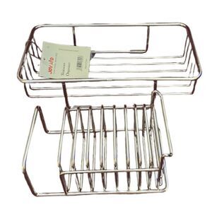 Sink Caddy New with Detachable Brush Holder, Kitchen Sink Organizer